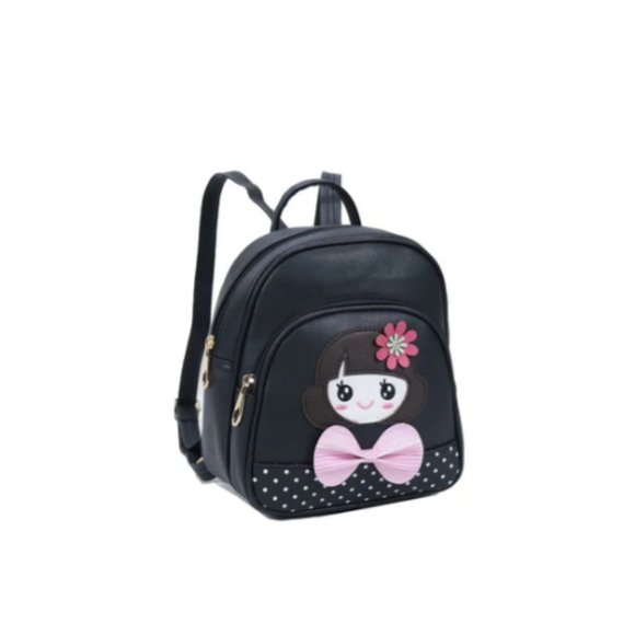 A black back pack mixed with a hint of pink making the perfect blend. - Picture 2 of 8